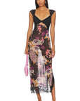 Floral Lace Sheath Dress With Side Slit 5
