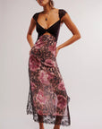 Floral Lace Sheath Dress With Side Slit 9