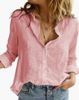 Floral Long Sleeve Shirt Women Vintage Design Breathable Fabric Casual Wear 9