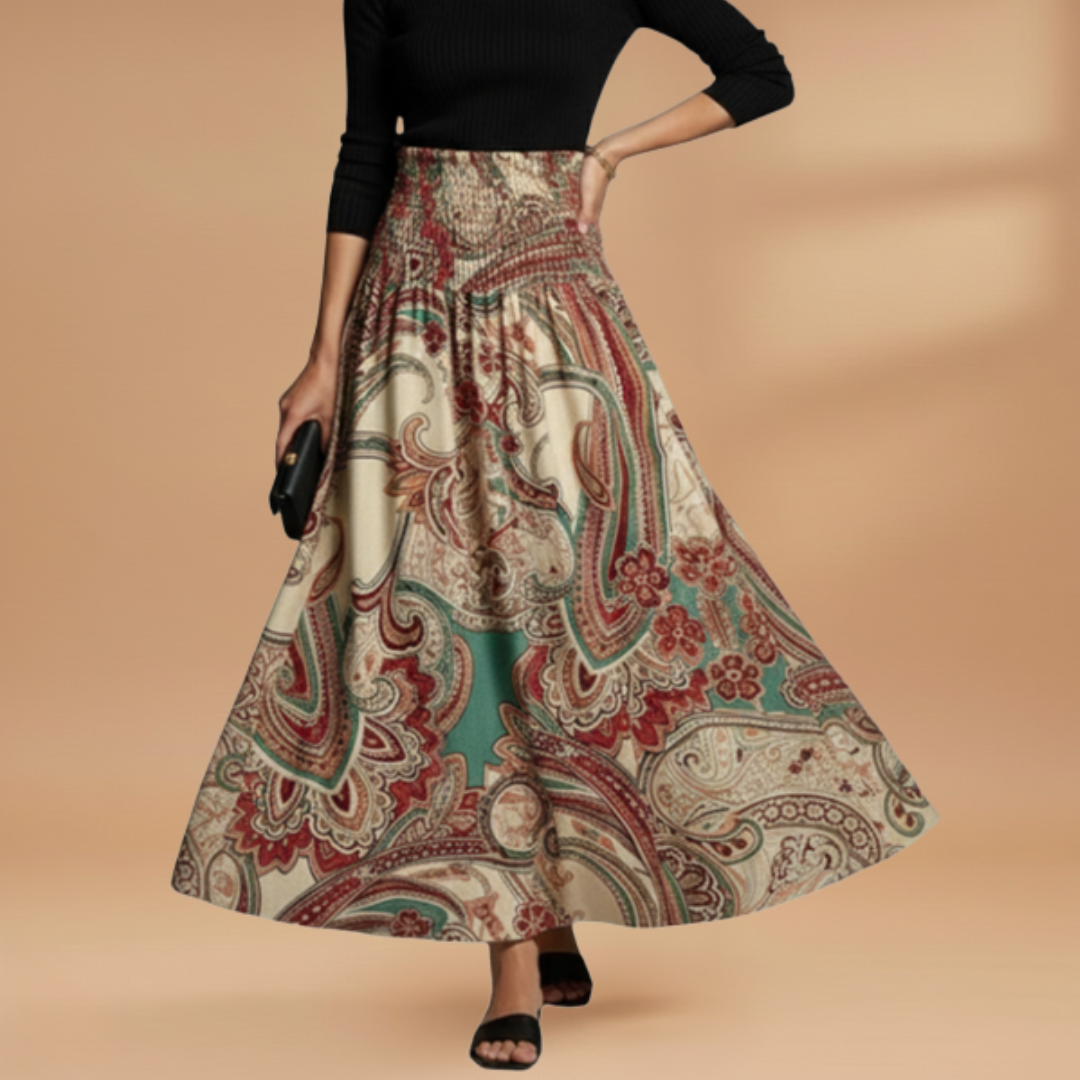 Fresh A-Line Women's Skirt Floral High Waist 0