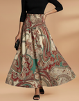 Fresh A-Line Women's Skirt Floral High Waist 0