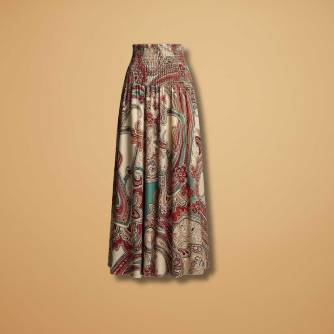 Fresh A-Line Women's Skirt Floral High Waist 1