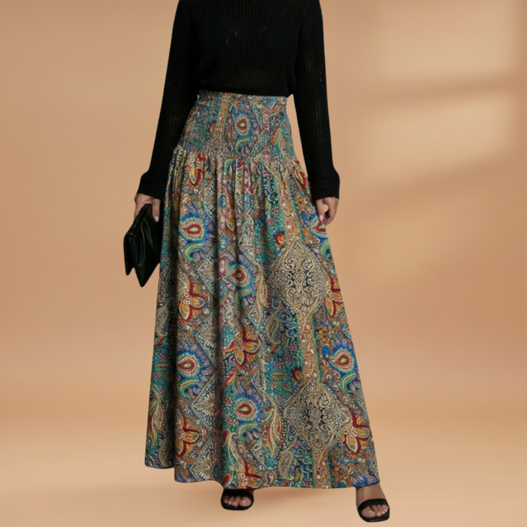 Fresh A-Line Women's Skirt Floral High Waist 10