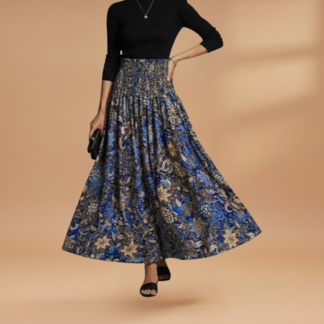 Fresh A-Line Women's Skirt Floral High Waist 11