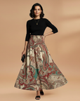 Fresh A-Line Women's Skirt Floral High Waist 2