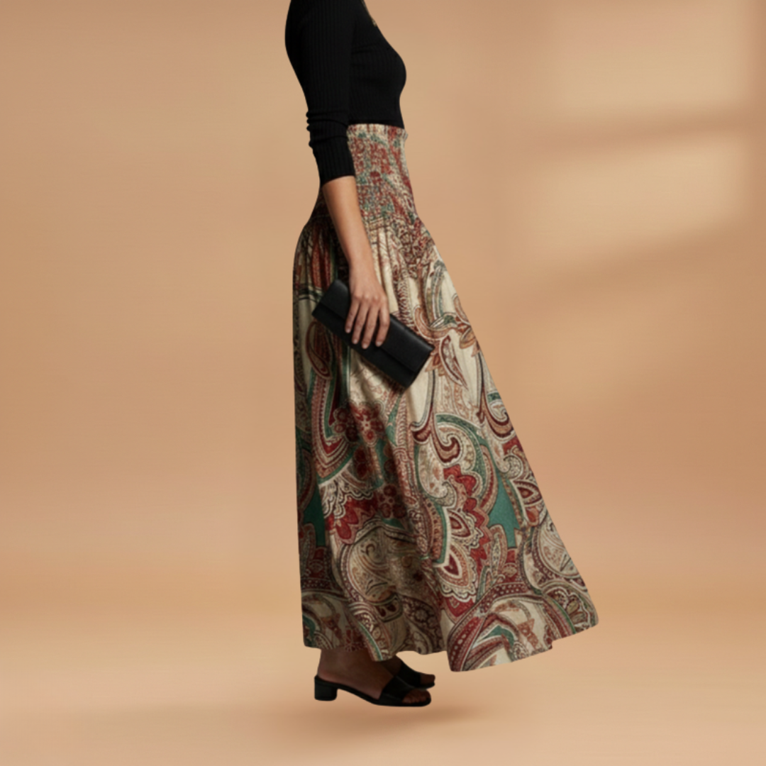 Fresh A-Line Women's Skirt Floral High Waist 3