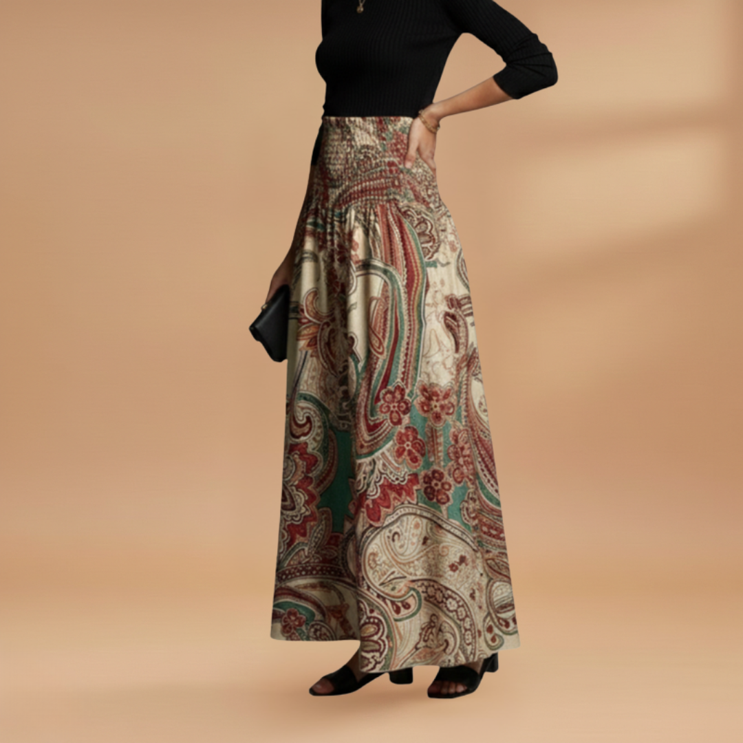 Fresh A-Line Women's Skirt Floral High Waist 4