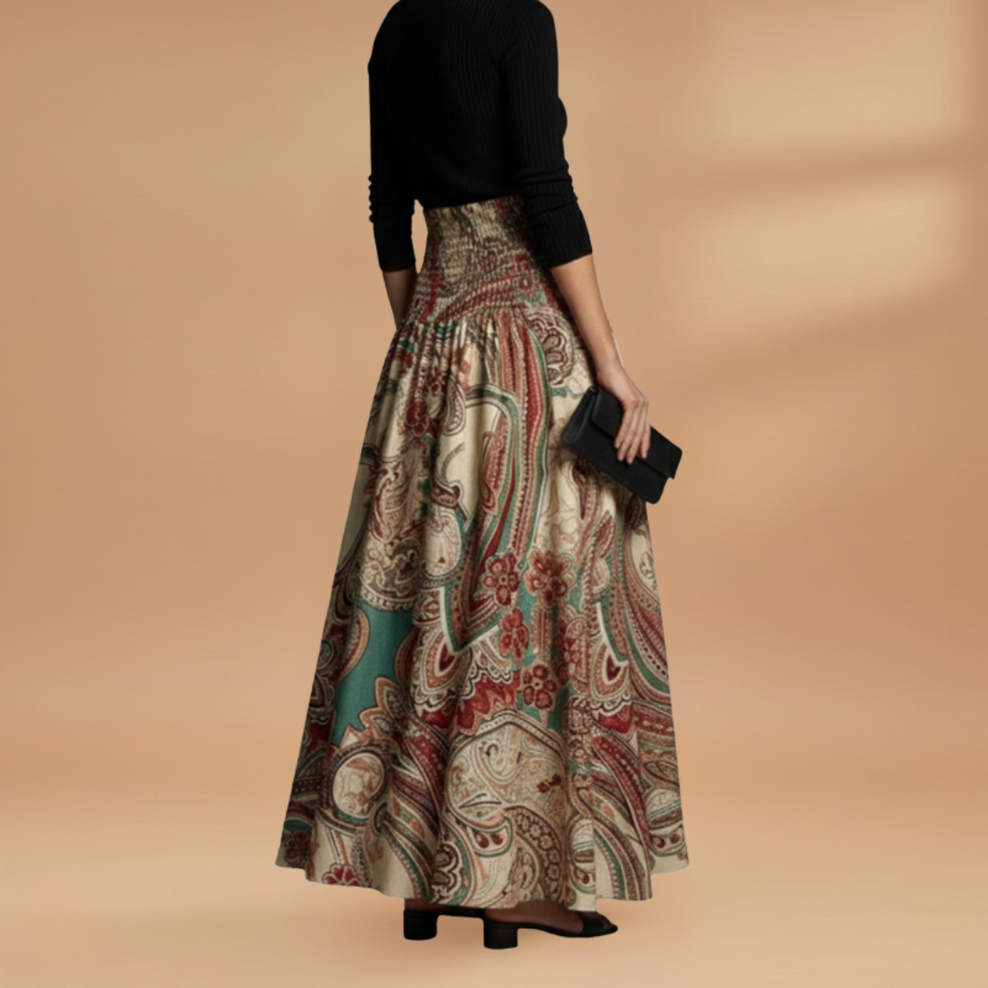Fresh A-Line Women's Skirt Floral High Waist 5