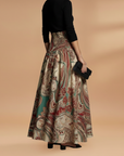 Fresh A-Line Women's Skirt Floral High Waist 5