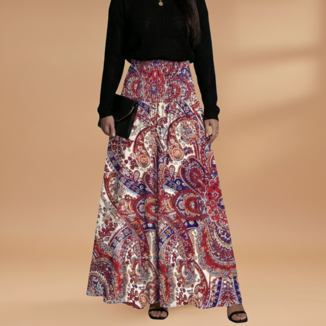 Fresh A-Line Women's Skirt Floral High Waist 7