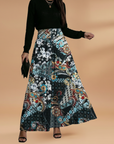 Fresh A-Line Women's Skirt Floral High Waist 8