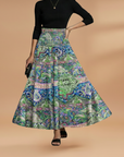 Fresh A-Line Women's Skirt Floral High Waist 9