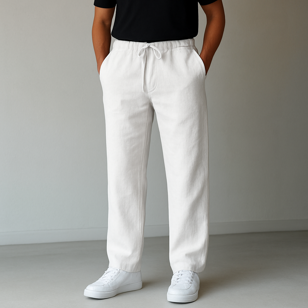 Fresh Linen Pants Women With Adjustable Waist 3