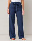 Fresh Linen Pants Women With Drawstring Waist 0