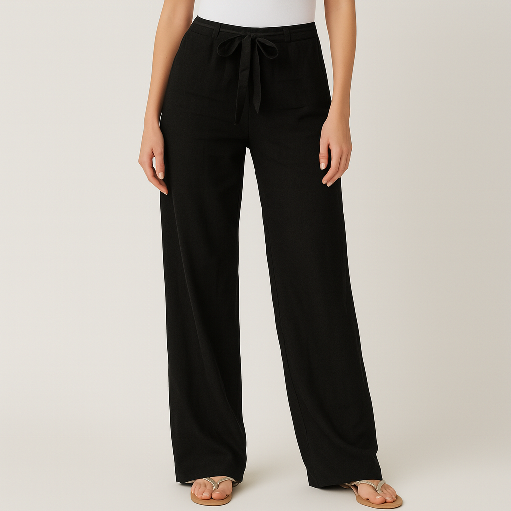 Fresh Linen Pants Women With Drawstring Waist 3