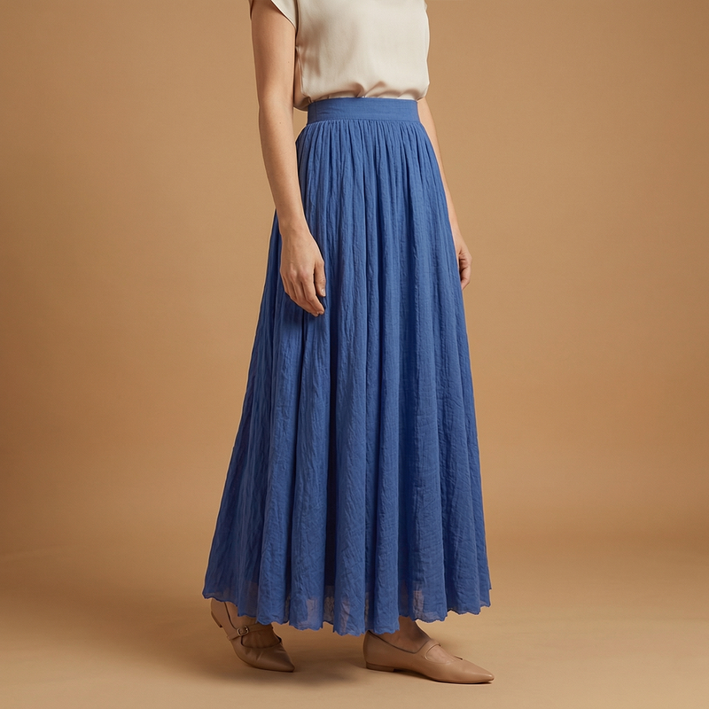Fresh Maxi Skirt with Gathered Waist Fit 3
