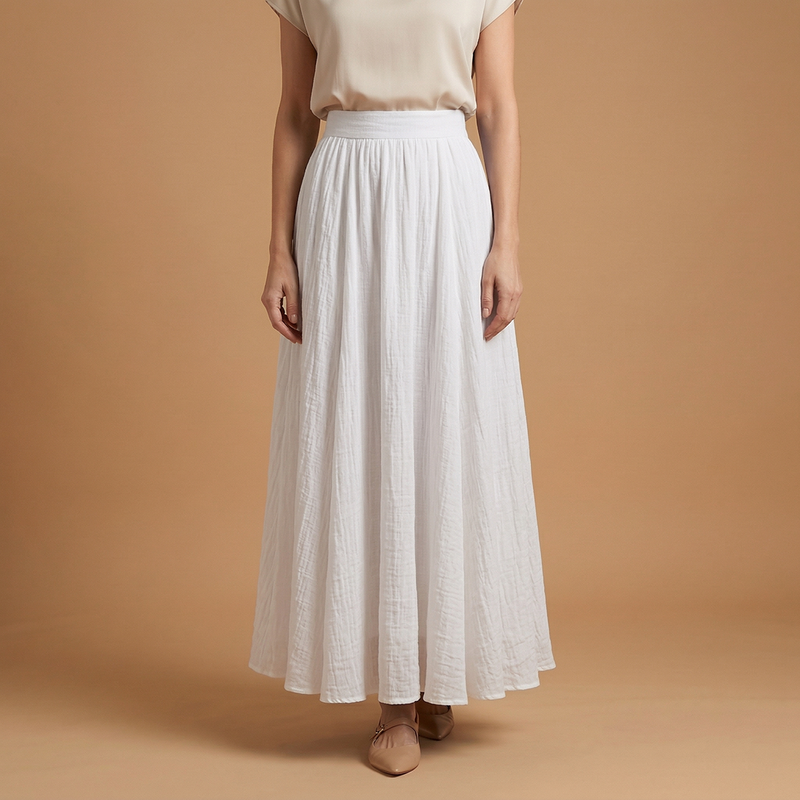 Fresh Maxi Skirt with Gathered Waist Fit 7