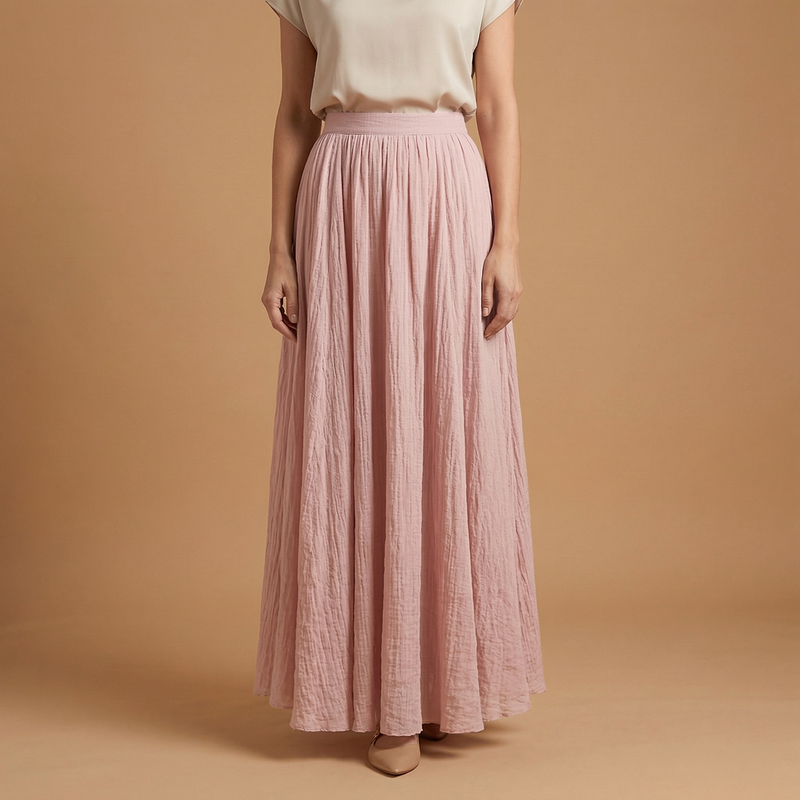 Fresh Maxi Skirt with Gathered Waist Fit 8