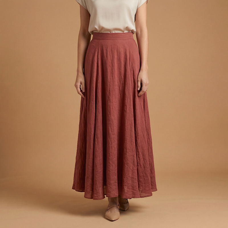 Fresh Maxi Skirt with Gathered Waist Fit 9