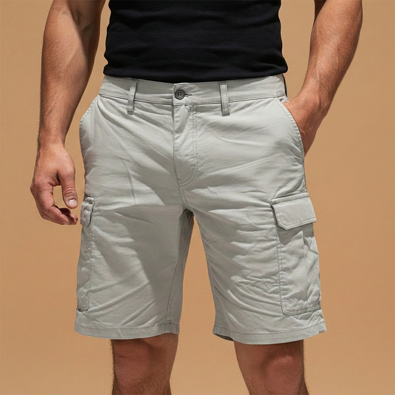 Fresh Men's Cargo Shorts With Knee-Length Fit 0