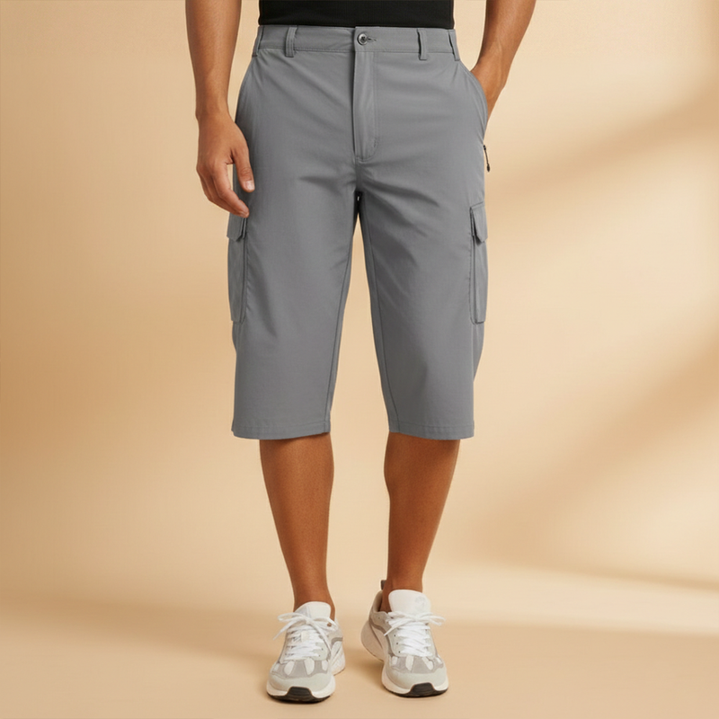 Fresh Men's Cargo Shorts With Knee-Length Pockets 0