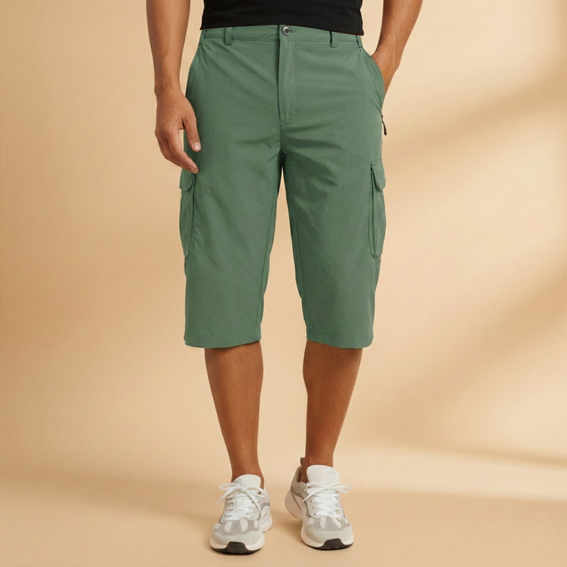 Fresh Men's Cargo Shorts With Knee-Length Pockets 11