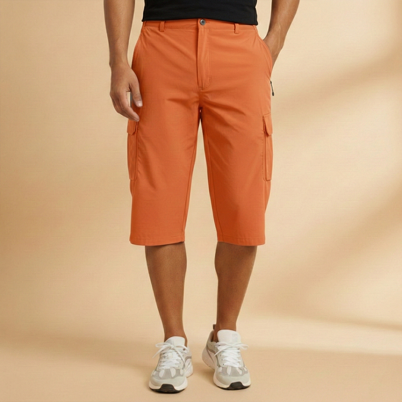 Fresh Men's Cargo Shorts With Knee-Length Pockets 13