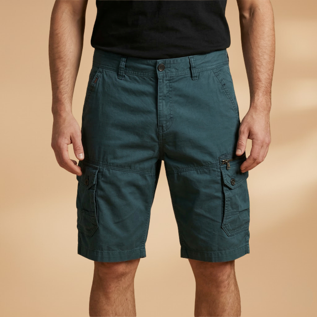 Fresh Men's Cargo Shorts With Zippered Pockets 0