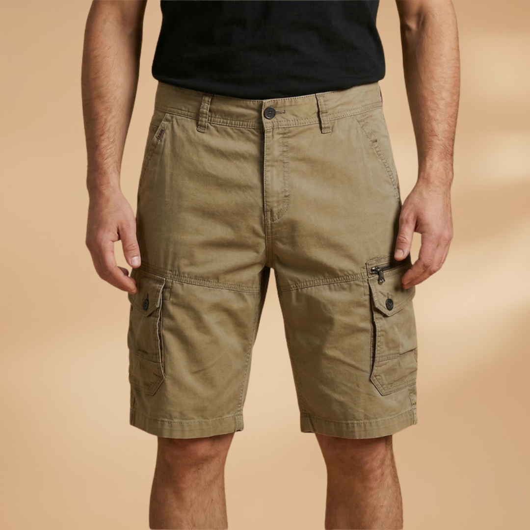 Fresh Men's Cargo Shorts With Zippered Pockets 10