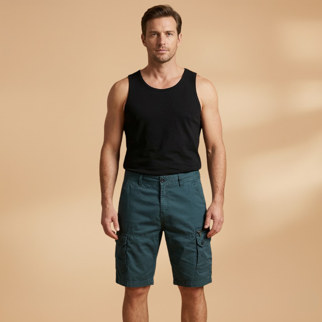 Fresh Men's Cargo Shorts With Zippered Pockets 2
