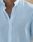 Fresh Men's Shirt Long Sleeve Stand-Up Collar 5