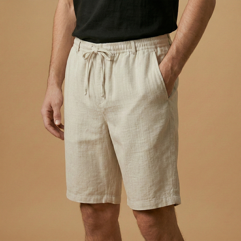 Fresh Men's Shorts with Drawstring Waist Relaxed Fit 3