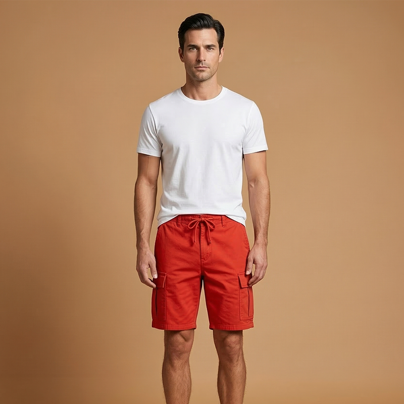 Fresh Mens Cargo Shorts With Flap Pockets 2