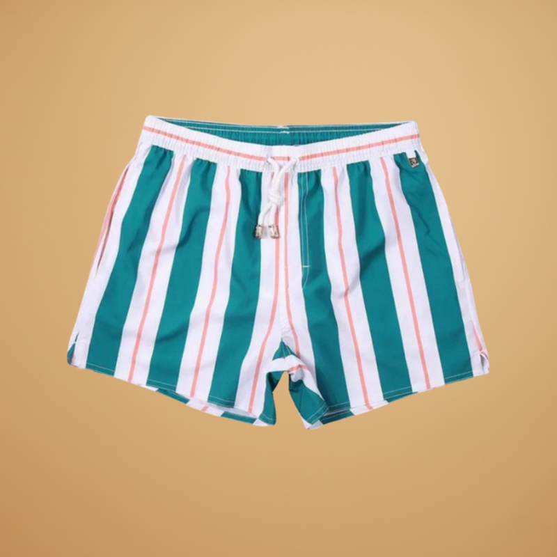 Fresh Mens Swim Trunks with Striped Design 1