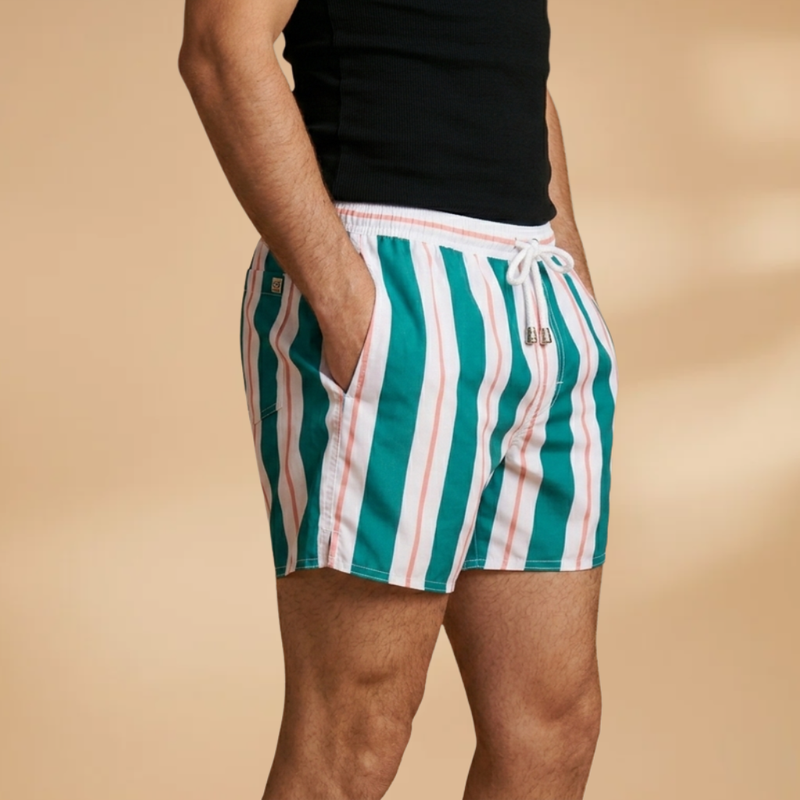 Fresh Mens Swim Trunks with Striped Design 4