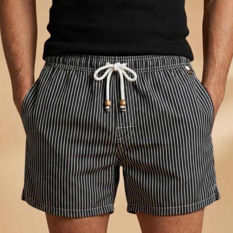 Fresh Mens Swim Trunks with Striped Design 6