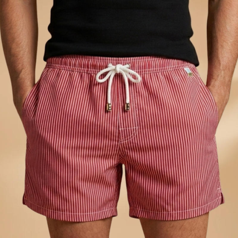 Fresh Mens Swim Trunks with Striped Design 8