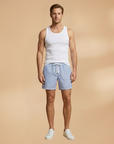 Fresh Striped Board Shorts for Men with Pockets 2