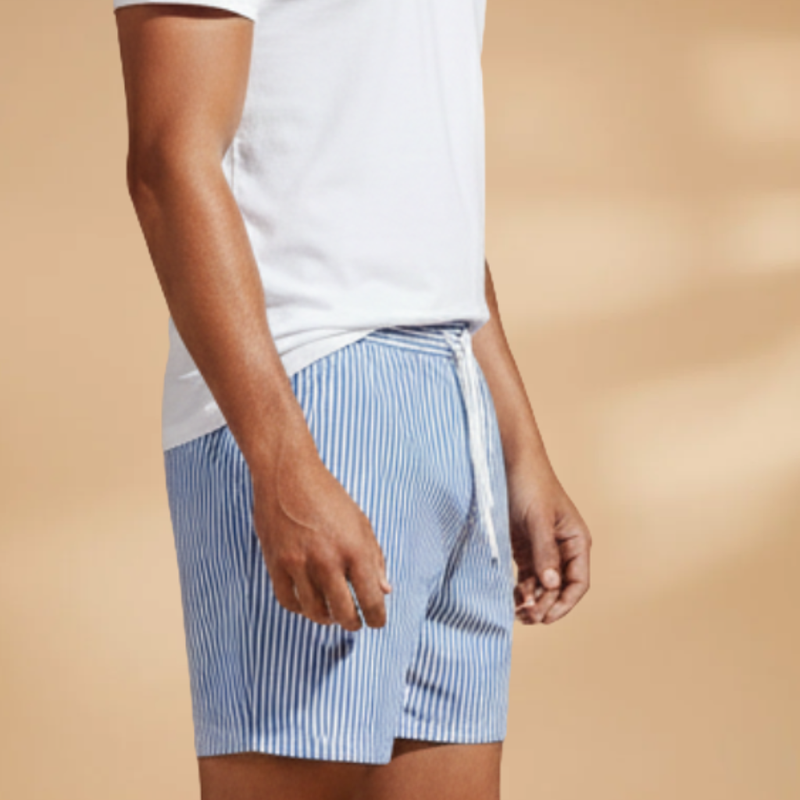 Fresh Striped Board Shorts for Men with Pockets 4