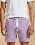 Fresh Striped Board Shorts for Men with Pockets 8