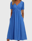 Fresh White Midi Dress With Long Sleeves 1