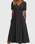 Fresh White Midi Dress With Long Sleeves 4