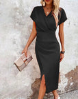 Fresh White Midi Dress With Playful V-Neck 1