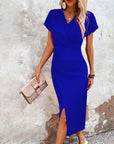 Fresh White Midi Dress With Playful V-Neck 2