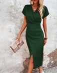 Fresh White Midi Dress With Playful V-Neck 3