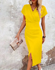 Fresh White Midi Dress With Playful V-Neck 8
