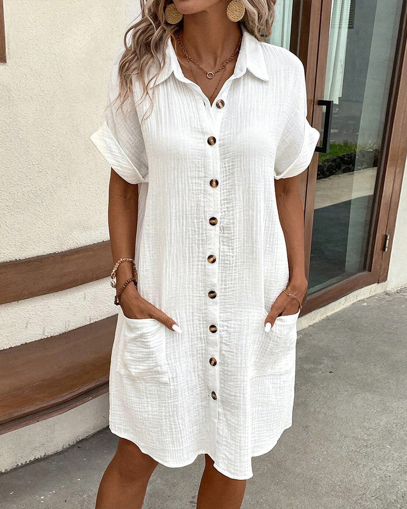 Fresh Women's Mini Dress With Pockets 0