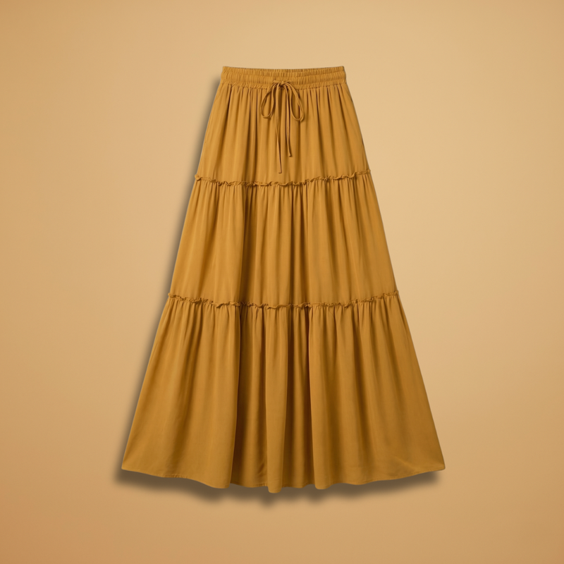 Graceful Women's Maxi Skirt with Flowing Panels 0