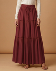 Graceful Women's Maxi Skirt with Flowing Panels 11
