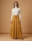 Graceful Women's Maxi Skirt with Flowing Panels 1